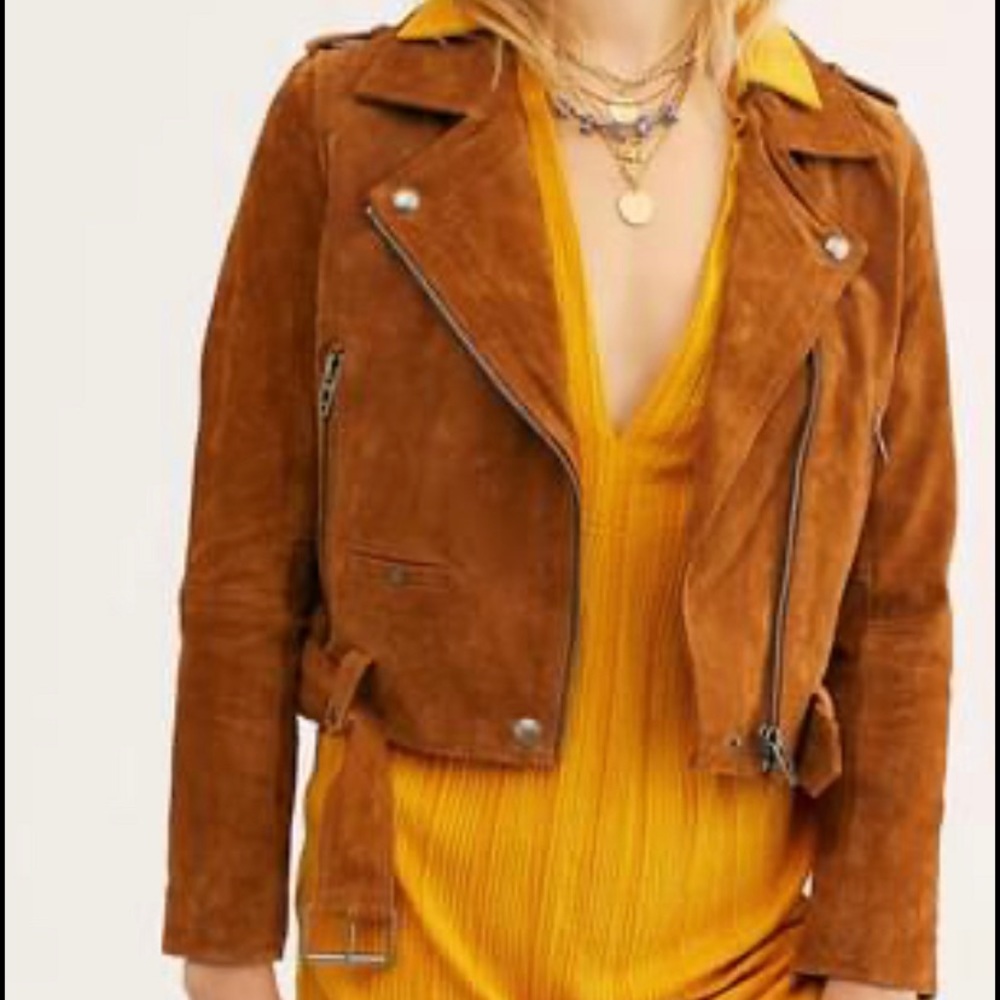 Free People Suede Moto Jacket
